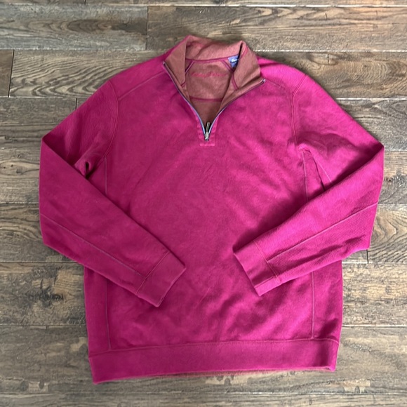 Tommy Bahama Mens Reversible 1/4 Zip Pullover - Picture 7 of 8